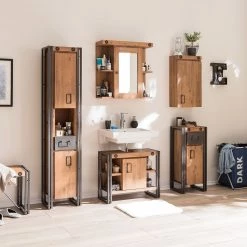 Ars manufacti Meuble sous-vasque Manchester - Partiellement en acacia massif / Métal -Meubles de salle de bain Soldes 2022 1000008905 180716 17134402 MOOD GALLERYIMAGES P000000001000008905 mood