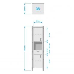 Ars manufacti Armoire haute Manchester - Partiellement en acacia massif / Métal -Meubles de salle de bain Soldes 2022 1000008907 180615 16211101 GALLERYIMAGES P000000001000008907