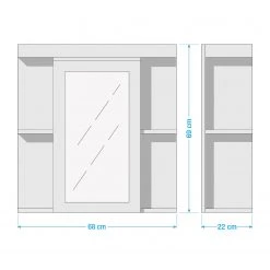Ars manufacti Armoire à glace Manchester - Partiellement en acacia massif -Meubles de salle de bain Soldes 2022 1000008909 211008 1630350000501 SKETCH DETAILS P000000001000008909 sketch