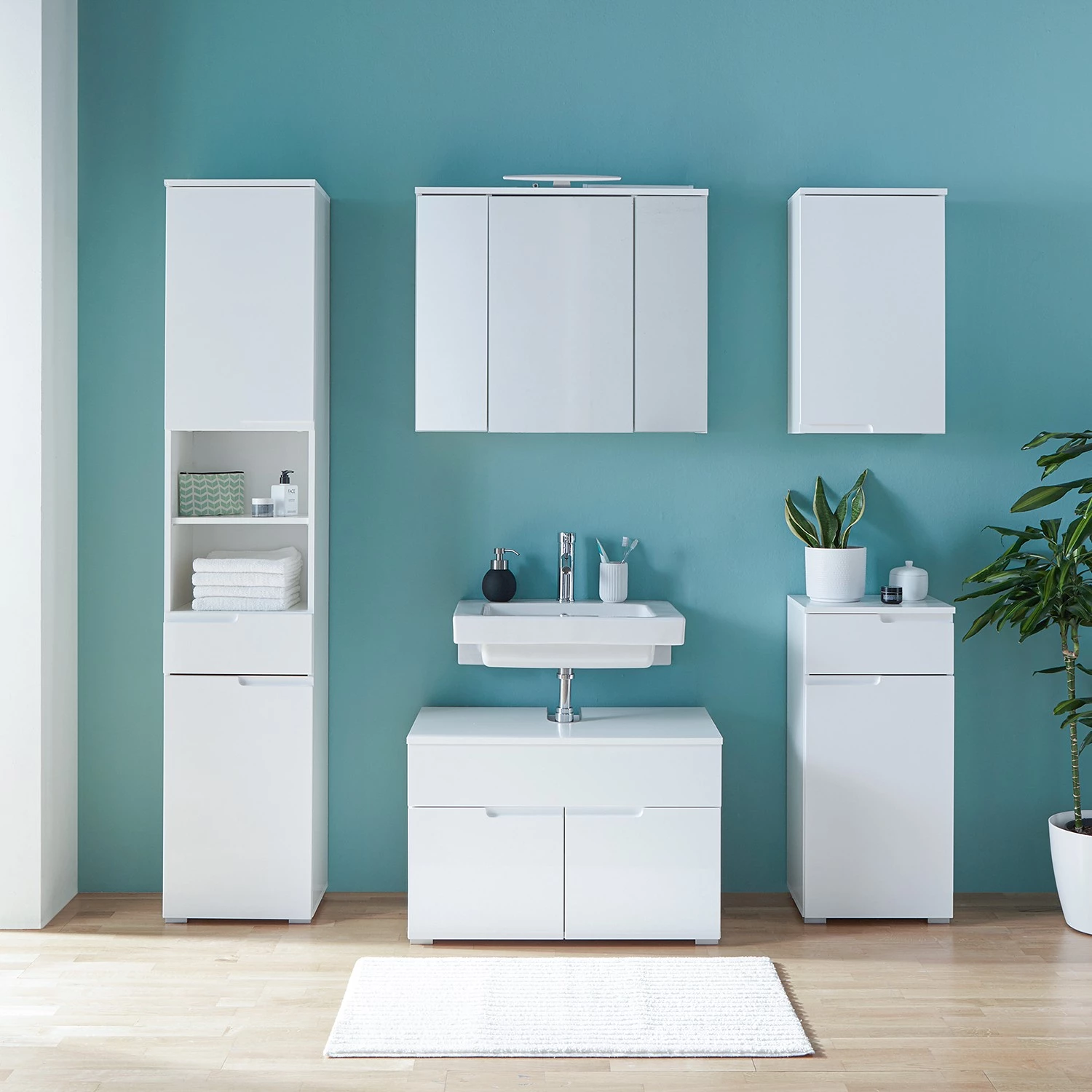 Fredriks Meuble sous-vasque Larado - Blanc brillant / Blanc 4 Fredriks Meuble sous-vasque Larado - Blanc brillant / Blanc – Image 2