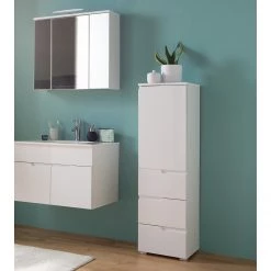 Fredriks Armoire haute Larado II - Blanc brillant / Blanc -Meubles de salle de bain Soldes 2022 1000021913 210114 07082700002 MOOD DETAILS P000000001000021913 mood
