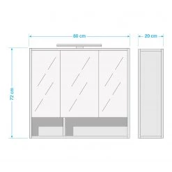 Giessbach Armoire de toilette Guardo - Avec éclairage intégré - Blanc -Meubles de salle de bain Soldes 2022 1000021923 211005 1253210000501 SKETCH DETAILS P000000001000021923 sketch