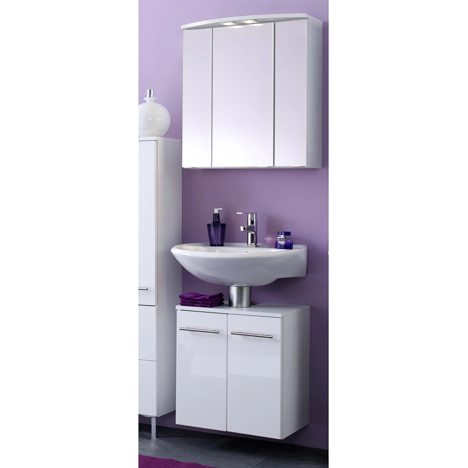 Giessbach Meuble lavabo Kopenhagen - Blanc brillant / Blanc 3 Giessbach Meuble lavabo Kopenhagen - Blanc brillant / Blanc