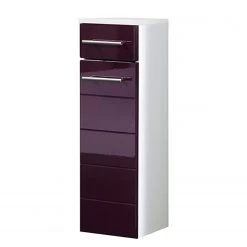 Giessbach Armoire basse Rosary - Aubergine brillant / Blanc