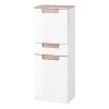 Giessbach Armoire midi Laris - Blanc brillant / Imitation chêne de Sonoma