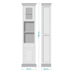 Maison Belfort Armoire haute Newhaven - Manguier partiellement massif - Manguier / Blanc -Meubles de salle de bain Soldes 2022 1000050926 211019 153632000535 SKETCH DETAILS P000000001000050926 sketch