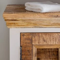 Maison Belfort Meuble sous-vasque Newhaven - Manguier partiellement massif - Manguier / Blanc -Meubles de salle de bain Soldes 2022 1000050931 190917 11084300019 DETAILS P000000001000050931