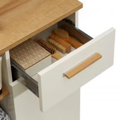 Pelipal Armoire basse Quickset 923 II - Blanc / Imitation chêne Riviera -Meubles de salle de bain Soldes 2022 1000071647 190116 10023100002 GALLERYIMAGES P000000001000071647