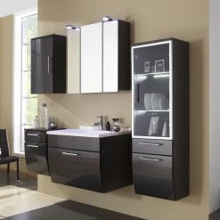 Posseik Ensemble de meubles lavabo Tara - Anthracite -Meubles de salle de bain Soldes 2022 1000072658 200303 06081700028 MOOD DETAILS P000000001000072658 mood