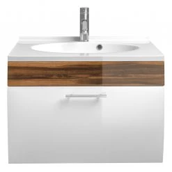 Posseik Elément lavaboTara - Imitation noyer - Blanc 15 Posseik Elément lavaboTara - Imitation noyer - Blanc -Meubles de salle de bain Soldes 2022 1000072659 200303 06081800037 DETAILS P000000001000072659