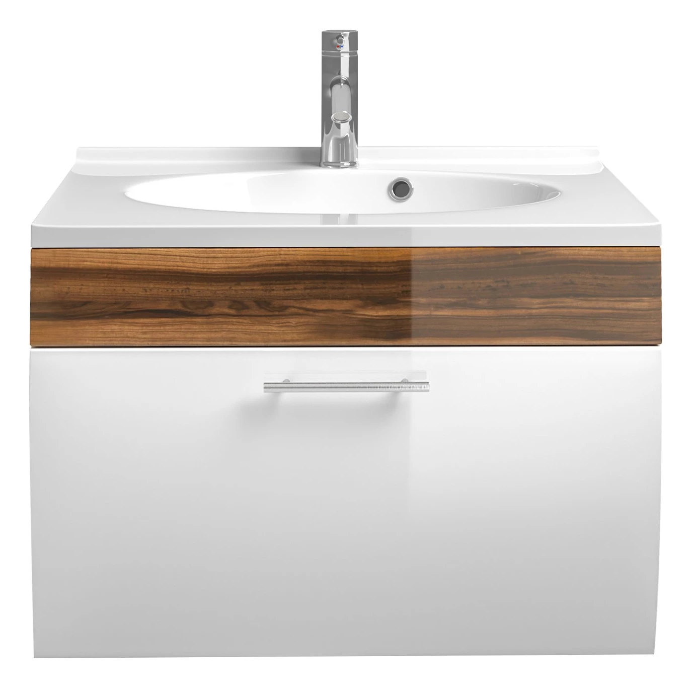 Posseik Elément lavaboTara - Imitation noyer - Blanc 7 Posseik Elément lavaboTara - Imitation noyer - Blanc – Image 5