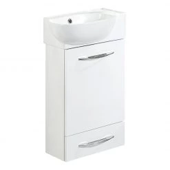 Schildmeyer Ensemble meuble lavabo Gusi - Blanc brillant