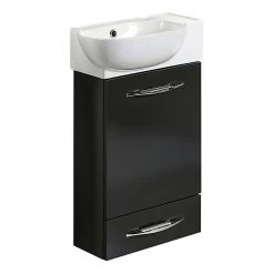 Schildmeyer Ensemble meuble lavabo Gusi - Anthracite brillant