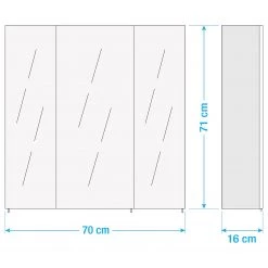 Schildmeyer Armoire à miroir Lumo II - Blanc -Meubles de salle de bain Soldes 2022 1000087353 211014 165805000524 SKETCH DETAILS P000000001000087353 sketch