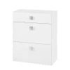 Schildmeyer Armoire basse Genf - Blanc brillant / Blanc - Equipé de 3 tiroirs -Meubles de salle de bain Soldes 2022 1000087398 190104 15433500008 IMAGE P000000001000087398