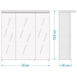 Schildmeyer Armoire à miroir Genf V - Gris -Meubles de salle de bain Soldes 2022 1000087544 211014 0842570000509 SKETCH DETAILS P000000001000087544 sketch