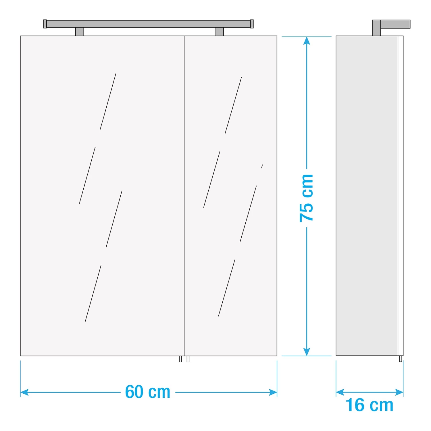 Schildmeyer Armoire miroir Dusty II (avec éclairage) - Blan 7 Schildmeyer Armoire miroir Dusty II (avec éclairage) - Blan – Image 5