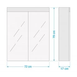 Trendteam Armoire à miroir Miami - Imitation chêne gris cendré -Meubles de salle de bain Soldes 2022 1000096773 211008 083705000512 SKETCH DETAILS P000000001000096773 sketch