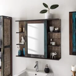 Wolf-Möbel Armoire à glace Goa - Acacia massif - Multicolore -Meubles de salle de bain Soldes 2022 1000104142 191213 11390000034 MOOD DETAILS P000000001000104142 mood