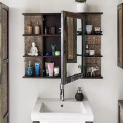 Wolf-Möbel Armoire à glace Goa - Acacia massif - Multicolore -Meubles de salle de bain Soldes 2022 1000104142 191213 11390100038 DETAILS P000000001000104142