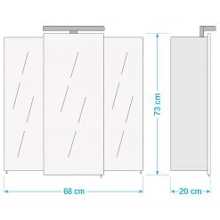 Pelipal Armoire de toilette Quickset 313 I - Imitation chêne Sanremo -Meubles de salle de bain Soldes 2022 1000121215 211014 165805000528 SKETCH DETAILS P000000001000121215 sketch
