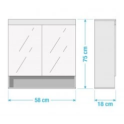 Trendteam Armoire de toilette Runner - Argent cendré 17 Trendteam Armoire de toilette Runner - Argent cendré -Meubles de salle de bain Soldes 2022 1000121963 211008 083705000515 SKETCH DETAILS P000000001000121963 sketch