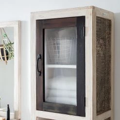 Wolf-Möbel Armoire Goa White II - Acacia / Partiellement en manguier massif - Multicolore -Meubles de salle de bain Soldes 2022 1000122317 180808 14485622 GALLERYIMAGES P000000001000122317