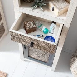 Wolf-Möbel Armoire Goa White II - Acacia / Partiellement en manguier massif - Multicolore -Meubles de salle de bain Soldes 2022 1000122317 180808 14485624 GALLERYIMAGES P000000001000122317