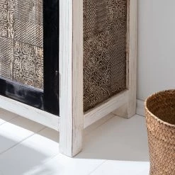 Wolf-Möbel Armoire midi Goa White - Partiellement en manguier massif - Blanc / Multicolore -Meubles de salle de bain Soldes 2022 1000123292 180808 14485735 GALLERYIMAGES P000000001000123292