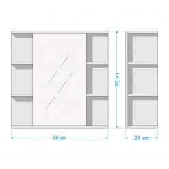 Trendteam Armoire de toilette San Diego - Blanc mat / Imitation chêne gris cendré -Meubles de salle de bain Soldes 2022 1000124555 211008 083705000517 SKETCH DETAILS P000000001000124555 sketch