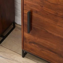 Ars manufacti Colonne de salle de bain Woodston - Acacia massif / Fer - Acacia brun -Meubles de salle de bain Soldes 2022 1000125859 190326 07524600053 GALLERYIMAGES P000000001000125859