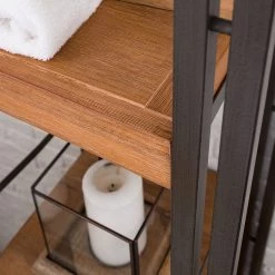 Ars manufacti Colonne de salle de bain Manchester II - Acacia massif / Métal - Acacia / Anthracite -Meubles de salle de bain Soldes 2022 1000126688 190603 10220300017 GALLERYIMAGES P000000001000126688