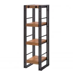 Ars manufacti Étagère de salle de bain Manchester - Acacia massif / Métal - Acacia / Anthracite - Hauteur : 115 cm