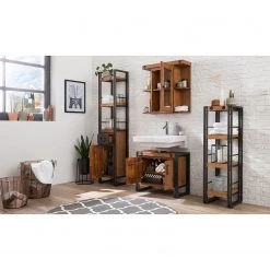 Ars manufacti Meuble sous lavabo Manchester II - Acacia massif / Métal - Acacia / Anthracite -Meubles de salle de bain Soldes 2022 1000126703 190603 10220300024 MOOD GALLERYIMAGES P000000001000126703 mood