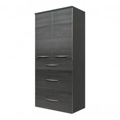 Giessbach Armoire de salle de bain Florida II - Gris gaphite / Imitation chêne argent cendré