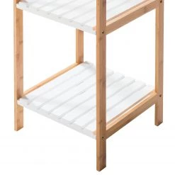 Giessbach Étagère Jakob I - Partiellement en bambou massif - Blanc mat / Bambou - Hauteur : 114 cm -Meubles de salle de bain Soldes 2022 1000135013 190612 11221900062 GALLERYIMAGES P000000001000135013