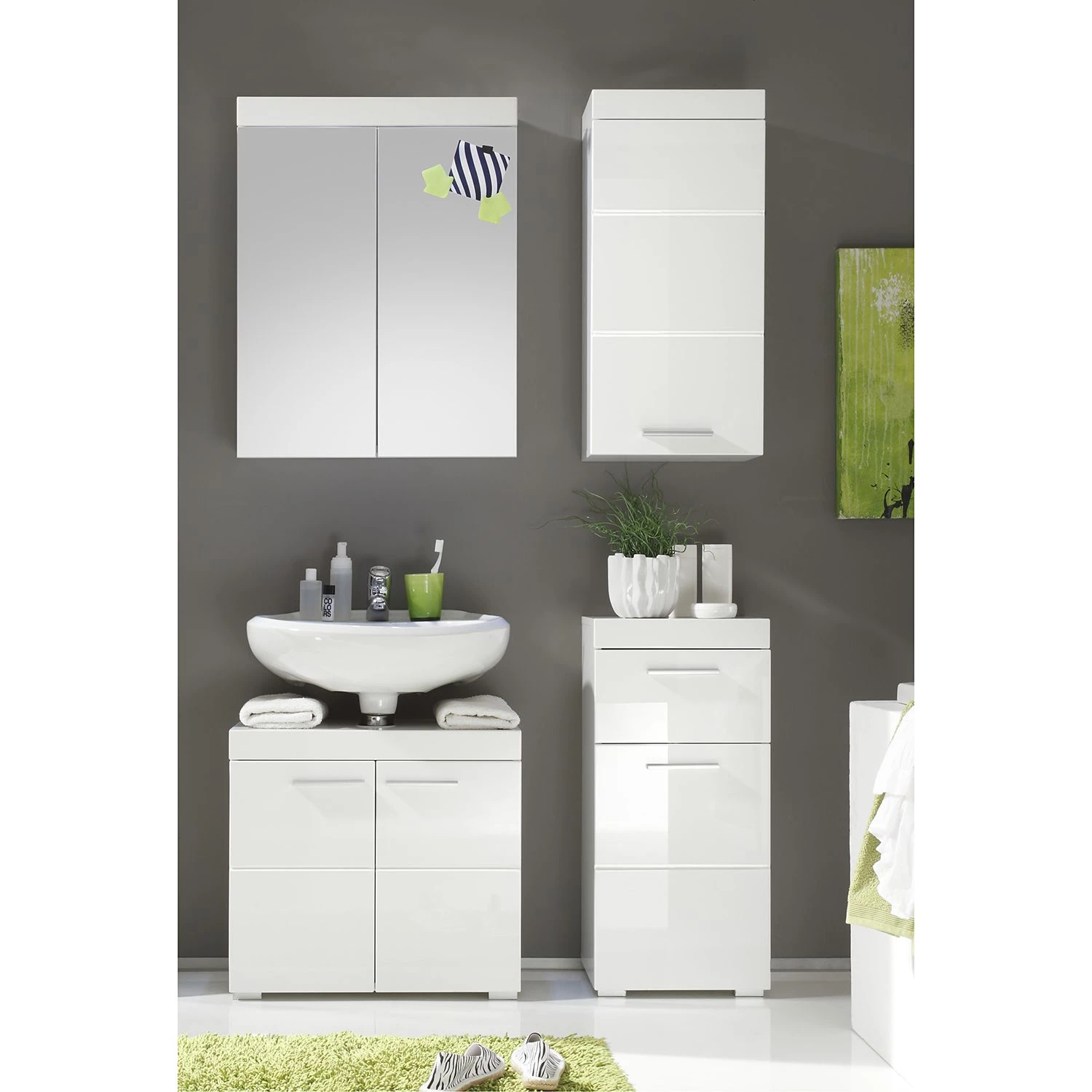 Trendteam Armoire de toilette Amanda I - Blanc 4 Trendteam Armoire de toilette Amanda I - Blanc – Image 2
