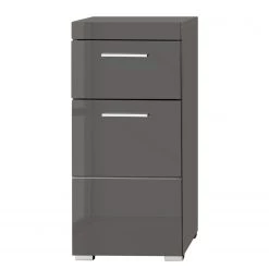 Trendteam Meuble bas Amanda - Gris brillant - Largeur : 37 cm