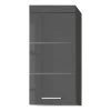 Trendteam Meuble haut Amanda - Gris brillant - Largeur : 37 cm