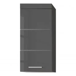 Trendteam Meuble haut Amanda - Gris brillant - Largeur : 37 cm