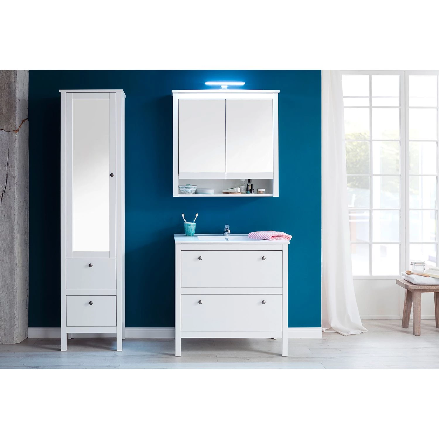 Trendteam Armoire de toilette Ole I - blanc - Largeur : 62 cm 5 Trendteam Armoire de toilette Ole I - blanc - Largeur : 62 cm – Image 3
