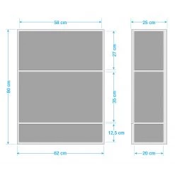 Trendteam Armoire de toilette Ole I - blanc - Largeur : 62 cm 21 Trendteam Armoire de toilette Ole I - blanc - Largeur : 62 cm -Meubles de salle de bain Soldes 2022 1000135793 200415 16482000041 SKETCH DETAILS P000000001000135793 sketch
