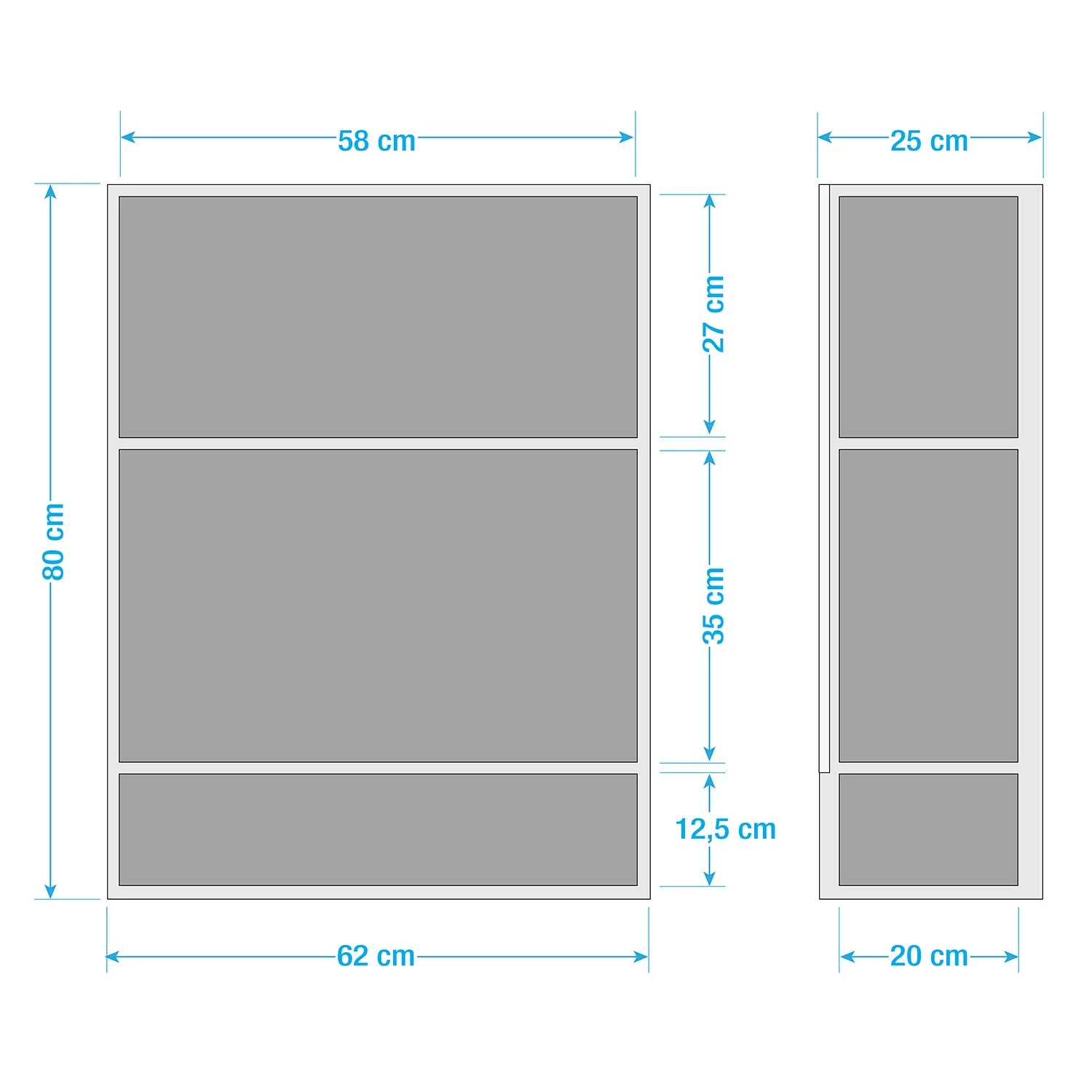 Trendteam Armoire de toilette Ole I - blanc - Largeur : 62 cm 12 Trendteam Armoire de toilette Ole I - blanc - Largeur : 62 cm – Image 10