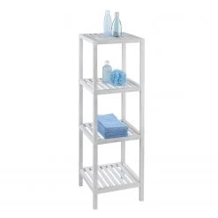 WENKO Étagère Norway II - Noyer massif - Noyer blanc - Hauteur : 112 cm -Meubles de salle de bain Soldes 2022 1000138145 210729 14352200008 DETAILS P000000001000138145