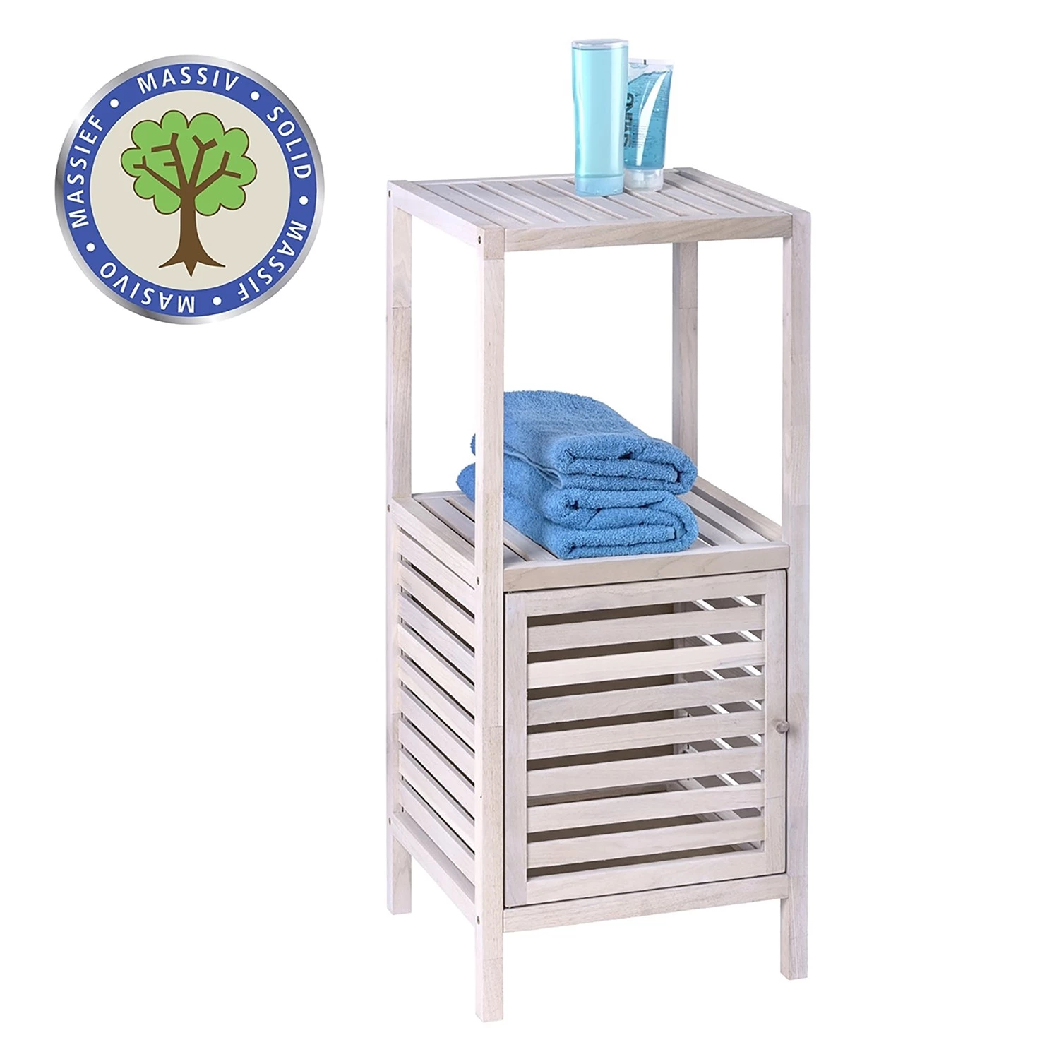 WENKO Étagère Norway I - Noyer massif - Noyer blanc 5 WENKO Étagère Norway I - Noyer massif - Noyer blanc – Image 3