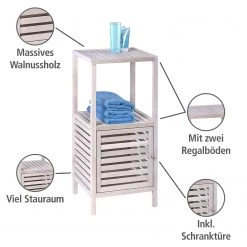 WENKO Étagère Norway I - Noyer massif - Noyer blanc 13 WENKO Étagère Norway I - Noyer massif - Noyer blanc -Meubles de salle de bain Soldes 2022 1000138152 200519 12504500140 DETAILS P000000001000138152