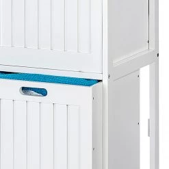 WENKO Colonne de salle de bain Oslo - Noyer massif - Blanc -Meubles de salle de bain Soldes 2022 1000138158 181112 08284081 GALLERYIMAGES P000000001000138158