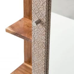 Ars manufacti Armoire de toilette Buuda - Partiellement en acacia massif - Écru / Acacia -Meubles de salle de bain Soldes 2022 1000145835 190614 11323500004 GALLERYIMAGES P000000001000145835