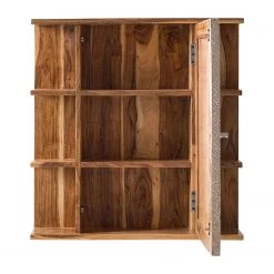 Ars manufacti Armoire de toilette Buuda - Partiellement en acacia massif - Écru / Acacia -Meubles de salle de bain Soldes 2022 1000145835 190614 11323600007 GALLERYIMAGES P000000001000145835