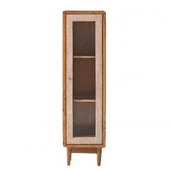 Ars manufacti Armoire colonne Buuda - Partiellement en acacia massif - Écru / Acacia -Meubles de salle de bain Soldes 2022 1000145836 190614 11323600010 GALLERYIMAGES P000000001000145836